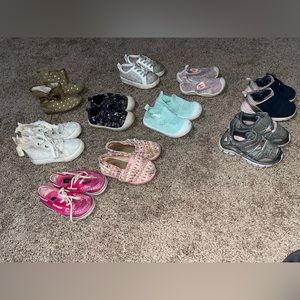 Baby Girl shoe lot - all size 4/5s